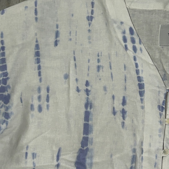 Women's Rails White/Blue Tie Dye Cropped Tie Shirt - MEDIUM - Picture 6 of 9
